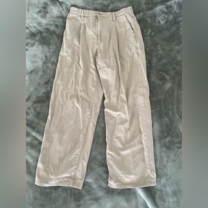 Uniqlo tan wide leg pant 28-29 inch waist